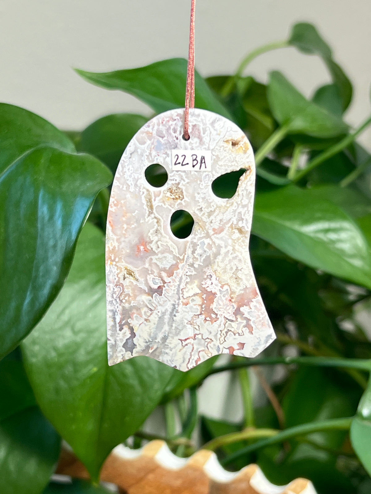 Sumatra Plume Agate Ghosts Ornaments