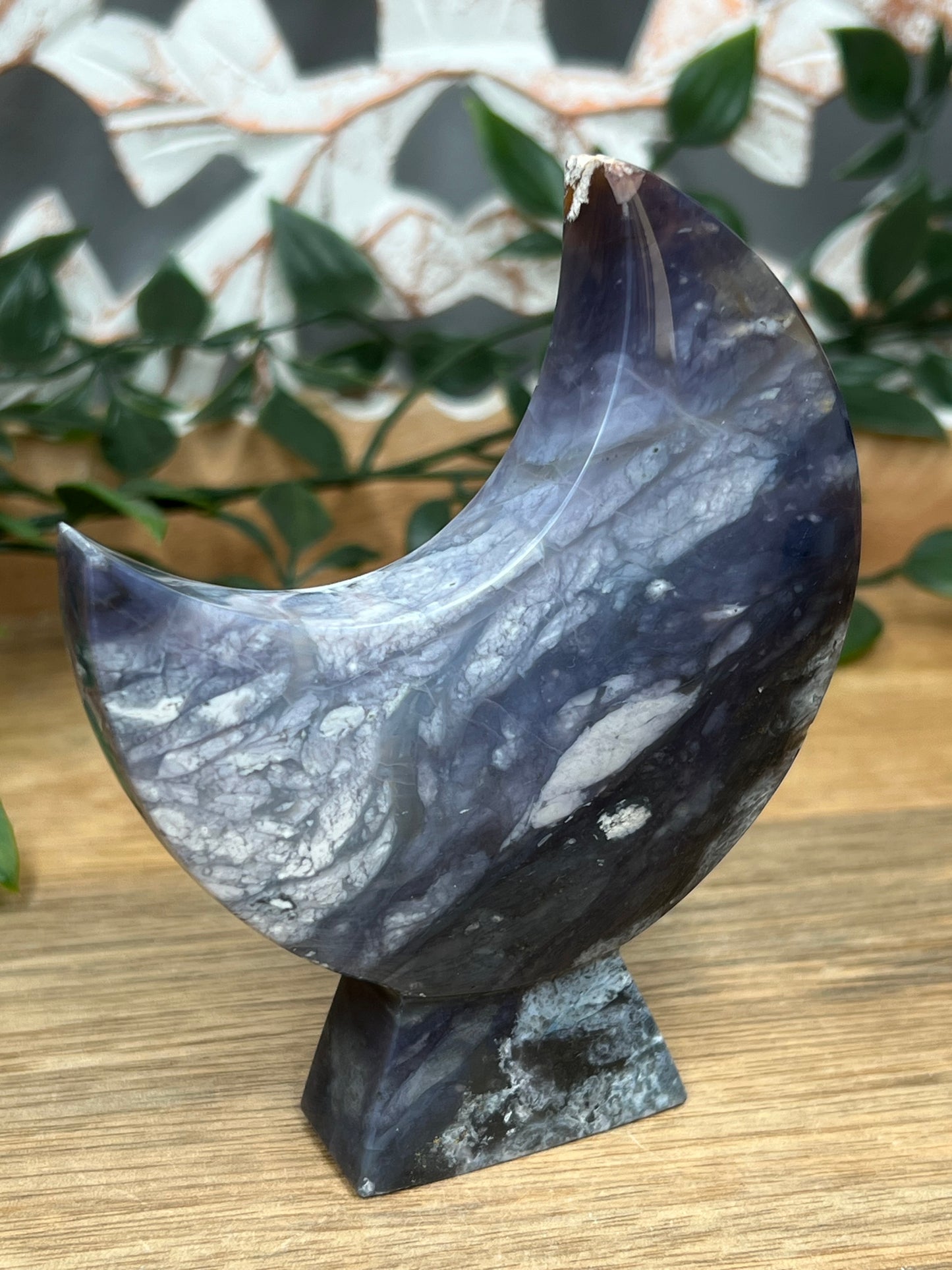 Purple Chalcedony Moon