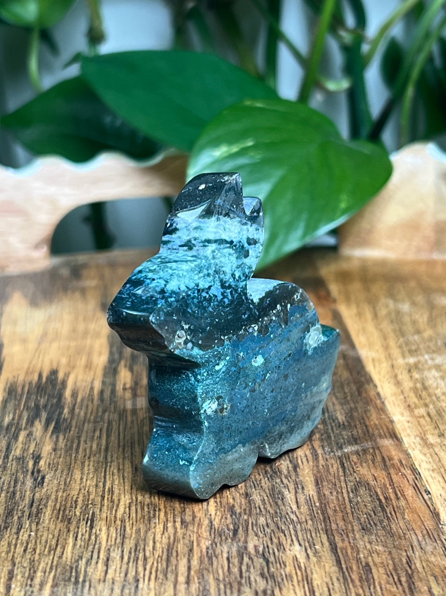 Blue Green Jasper Bunny: KB