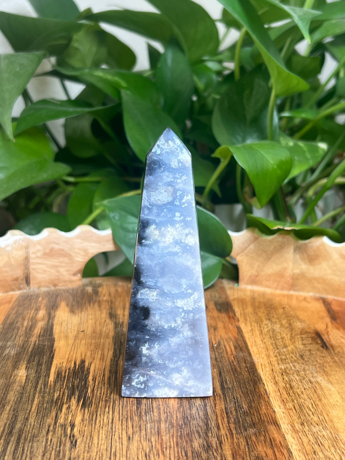 Blue Plume Agate Tower: NB