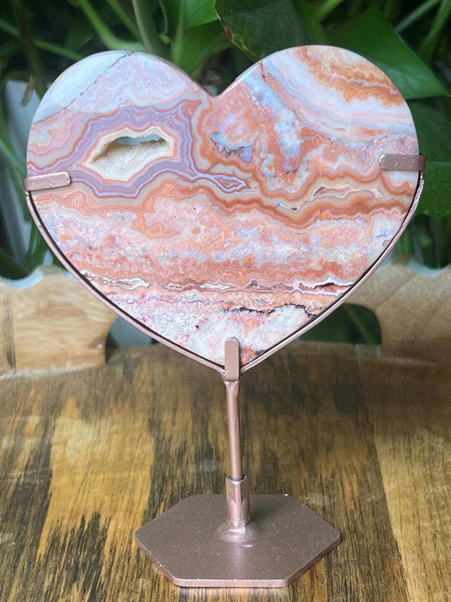 Crazy Lace Agate Heart