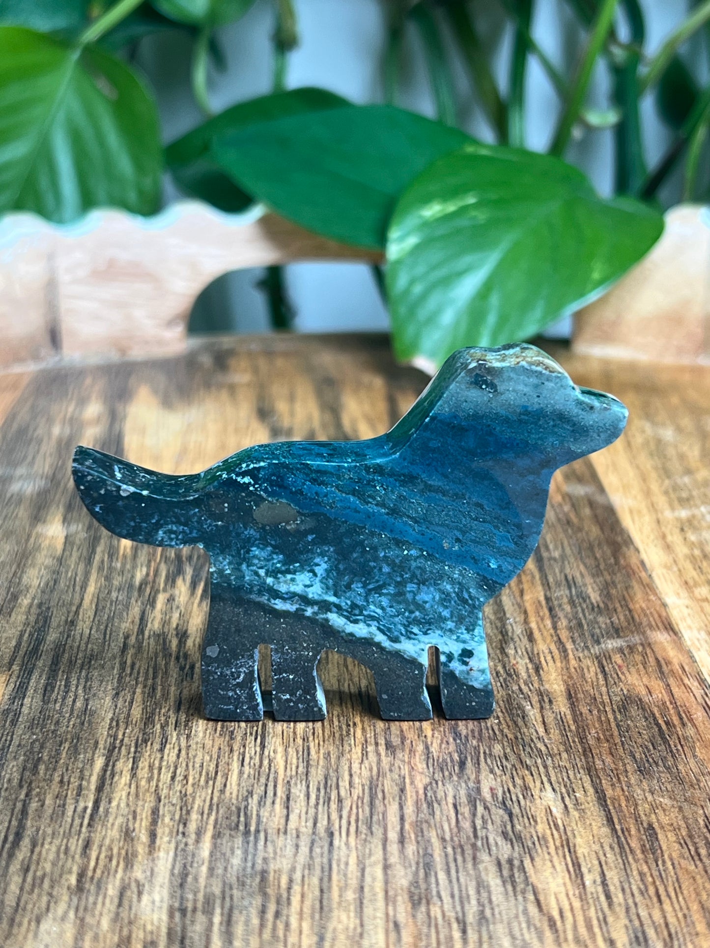 Blue Green Jasper Dog: BE