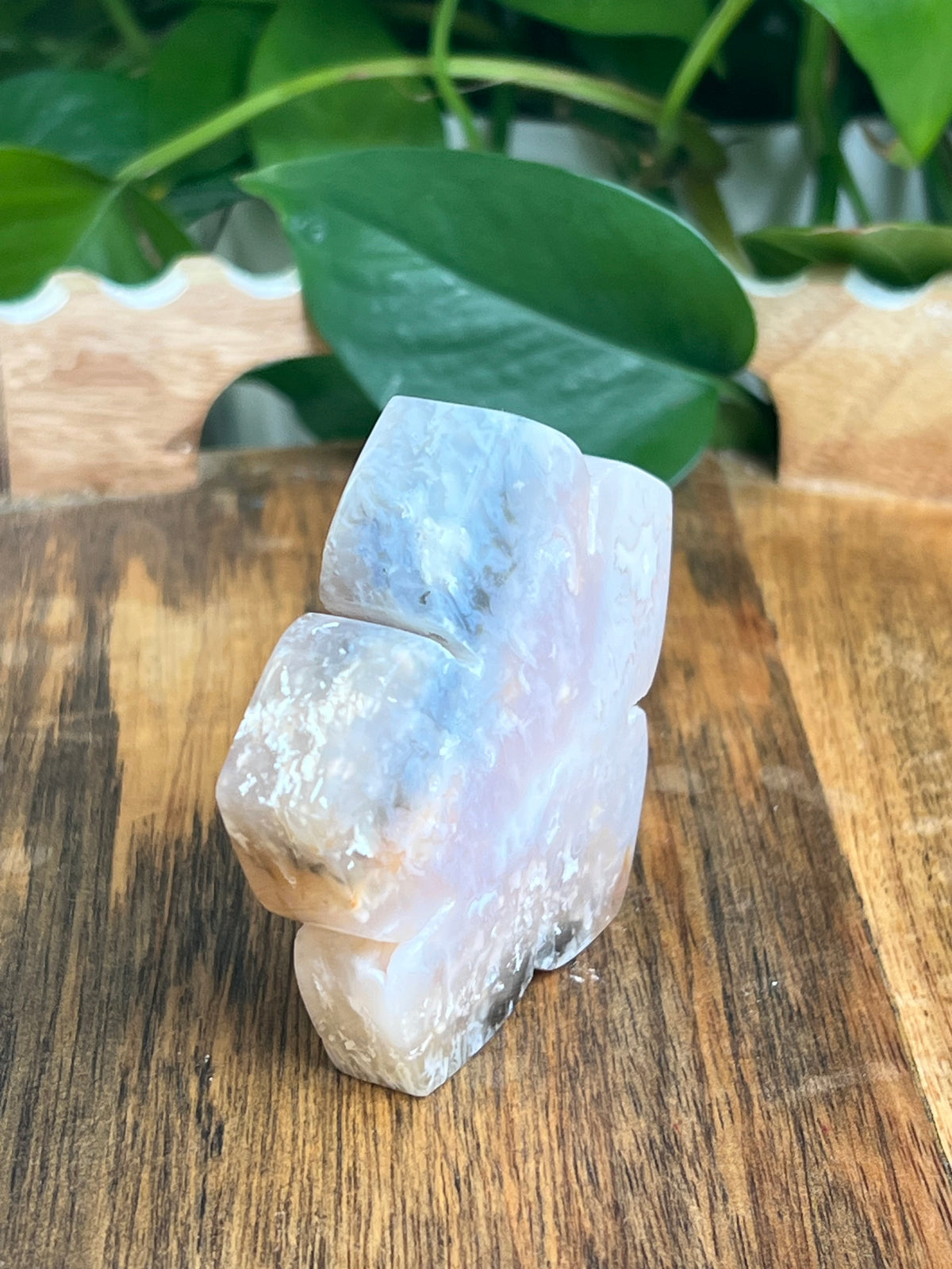 Rainbow Plume Agate Flower: PE