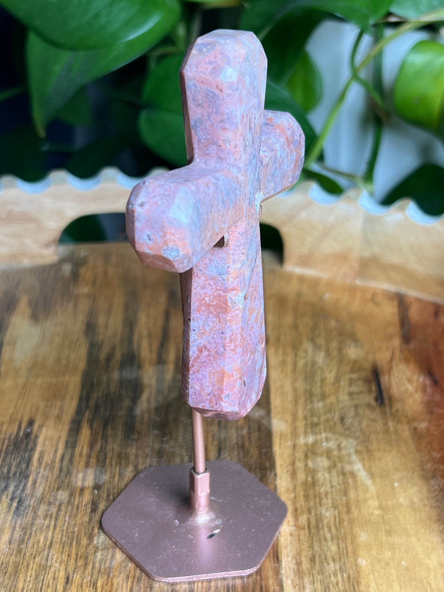 Pink Carnelian Cross