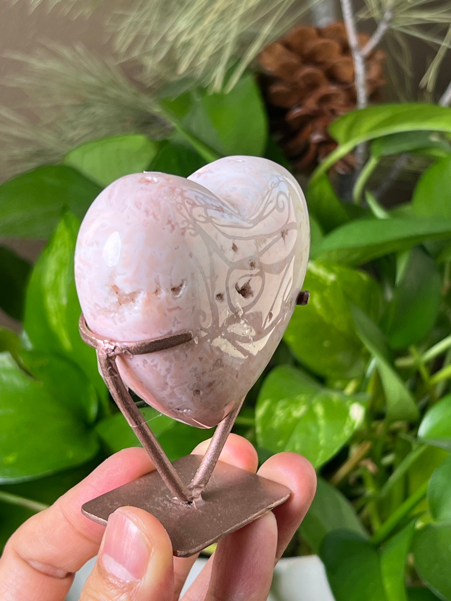 Pink Carnelian Heart