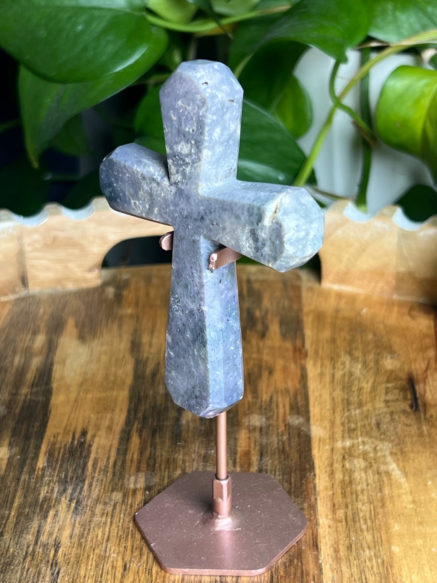 Grape Agate Cross