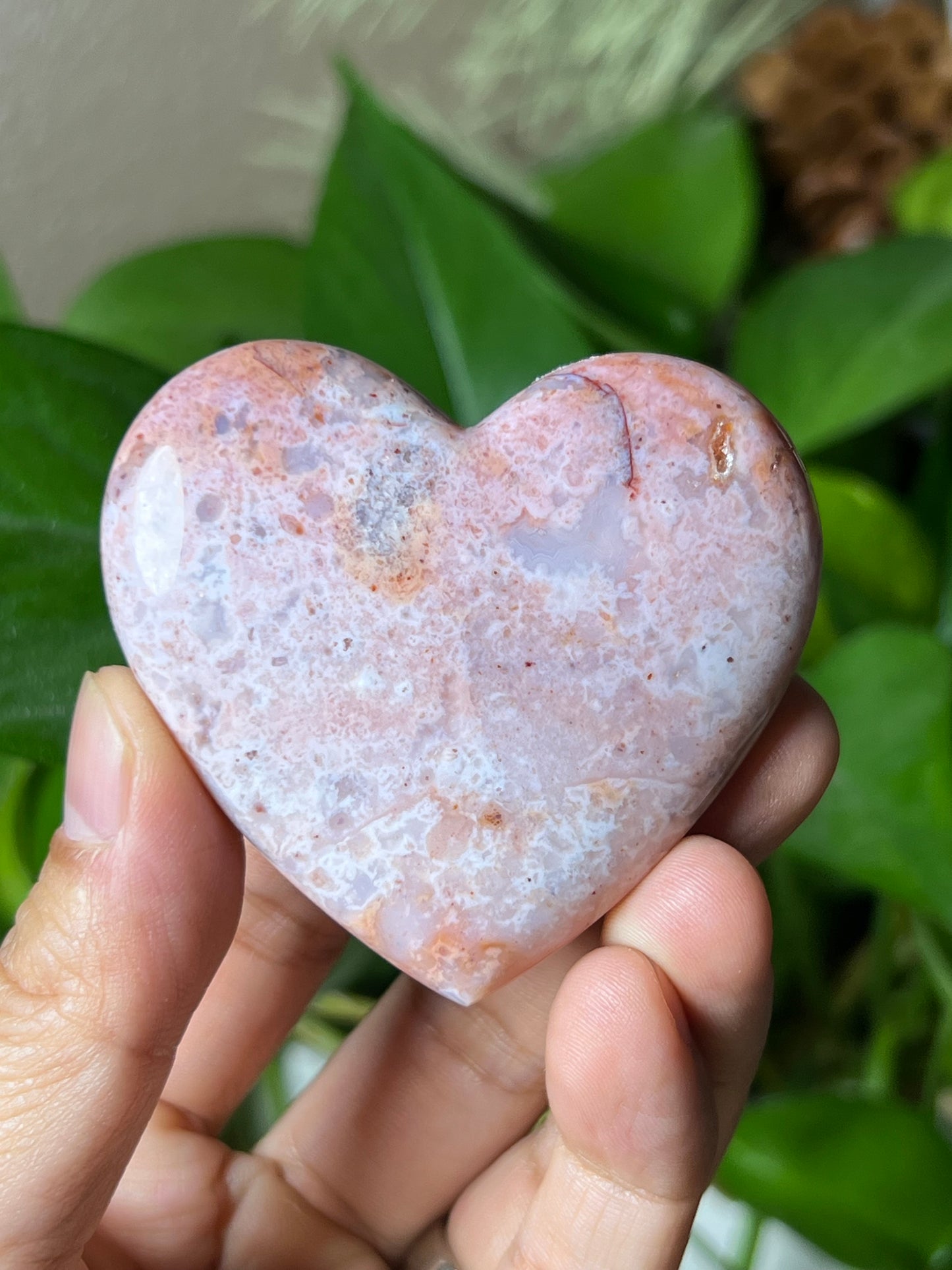 Pink Carnelian Heart