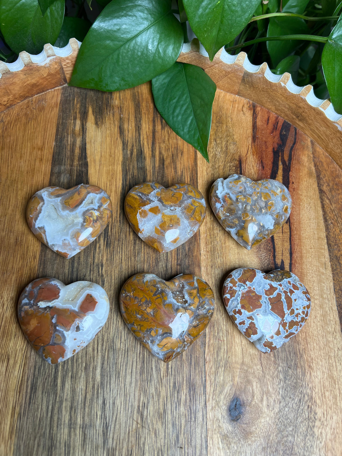 Brecciated Jasper Hearts