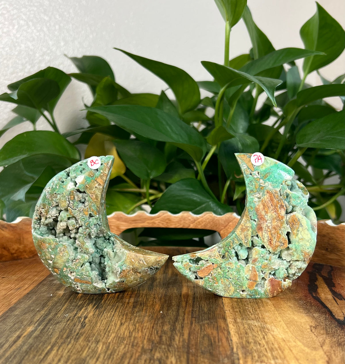 Smithsonite Self Standing Moons