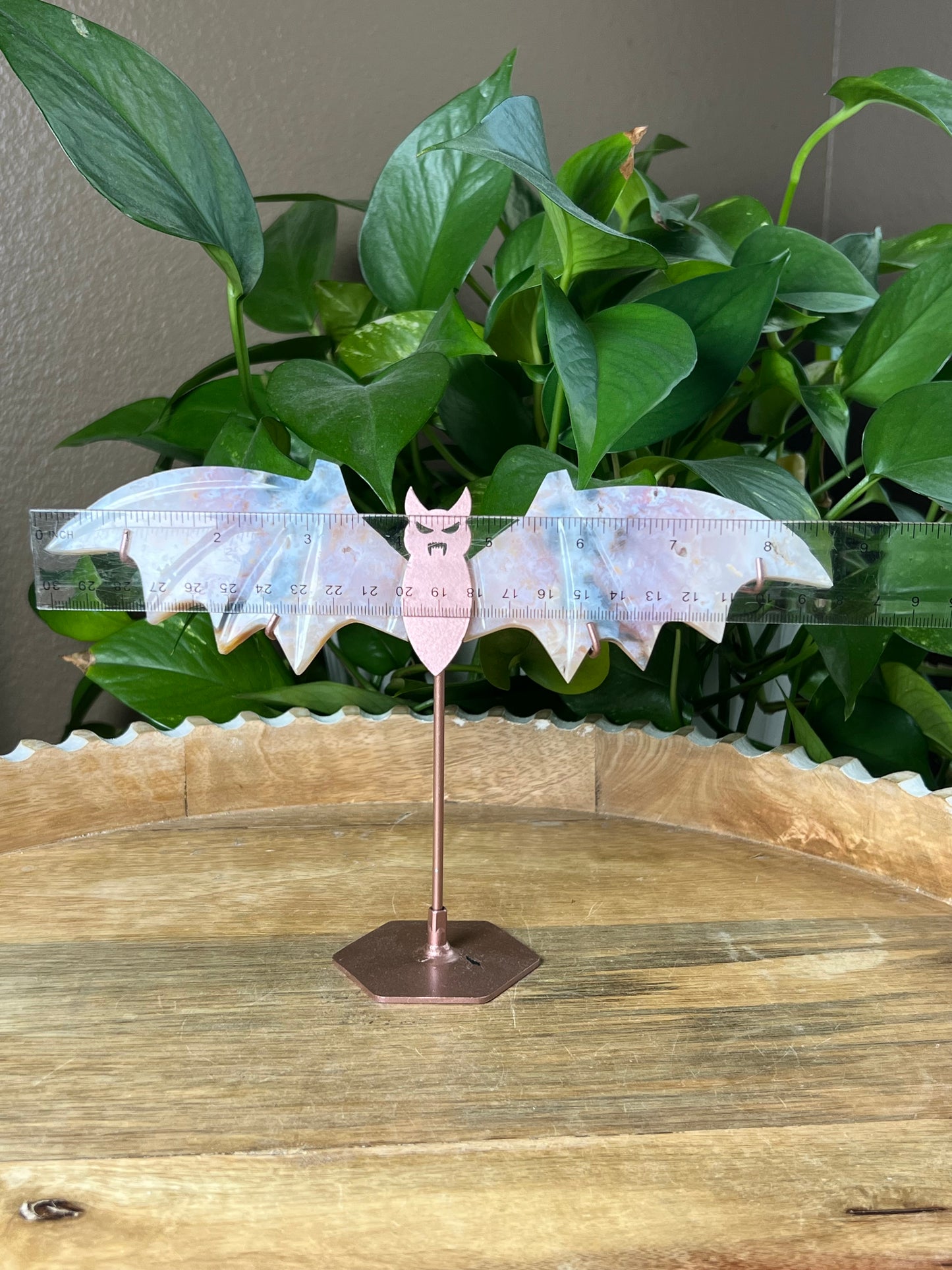 Rainbow Plume Agate Bat