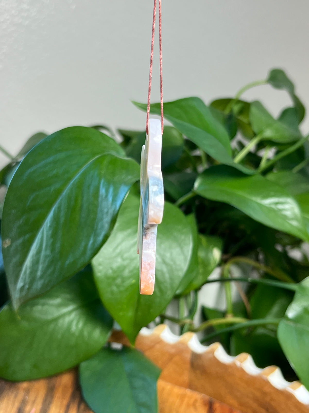 Rainbow Plume Agate Gingerbread Ornaments