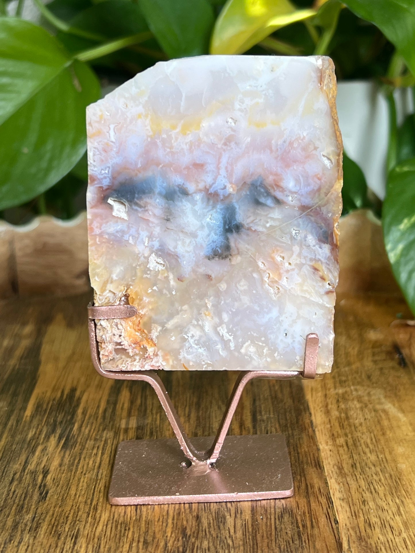 Rainbow Plume Agate Slab KF