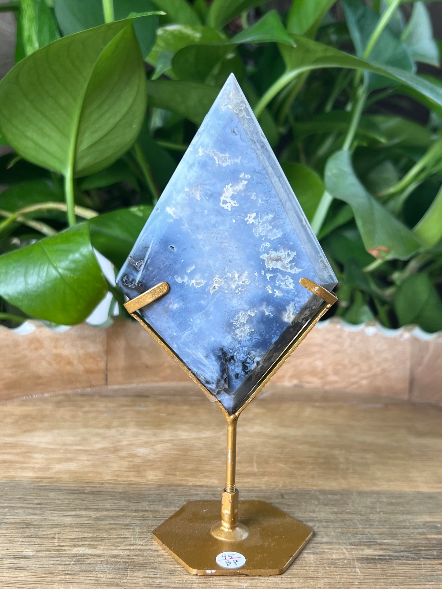 Blue Plume Agate Diamond