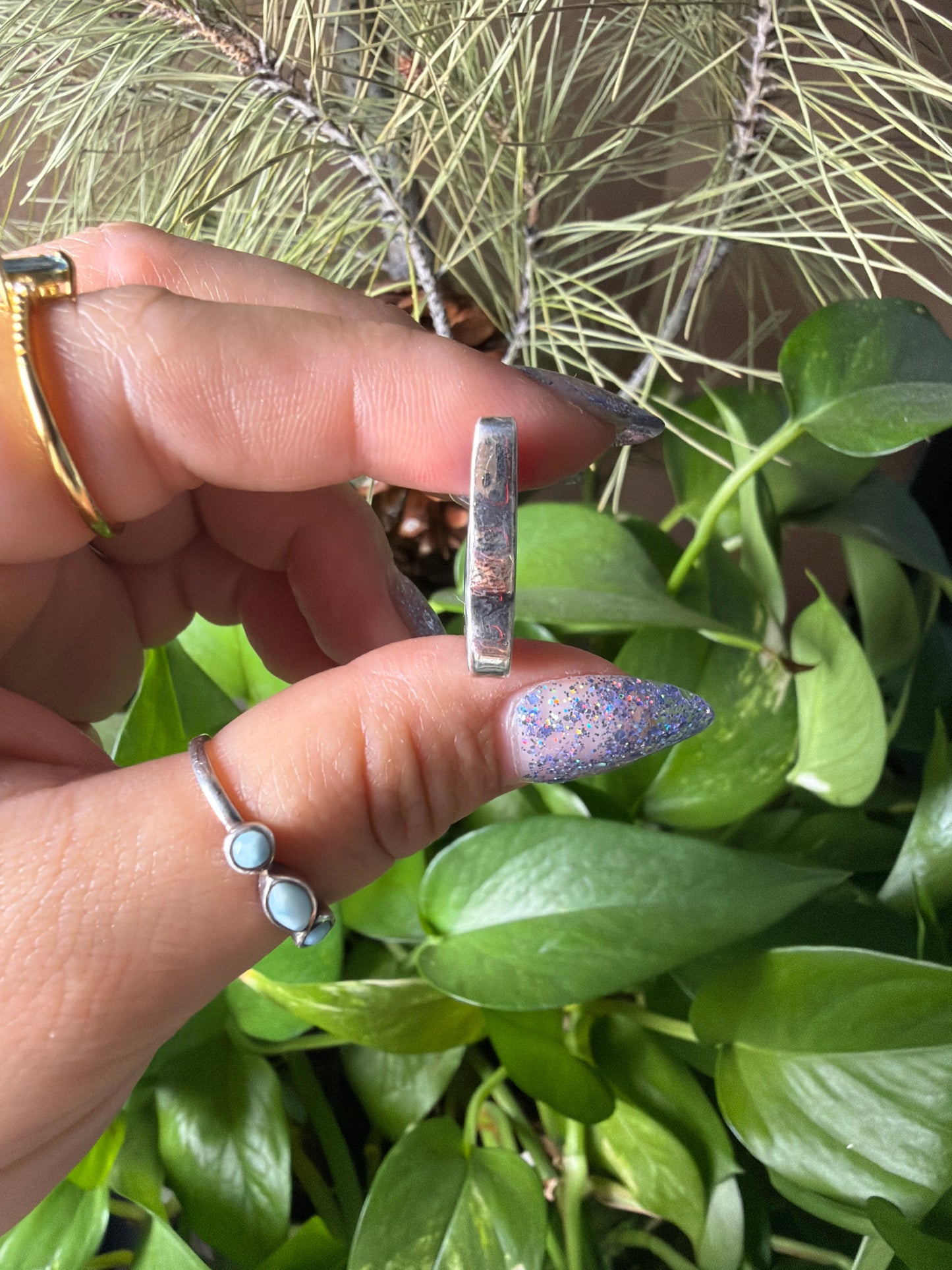 Blue Plume Agate Butterfly Necklace