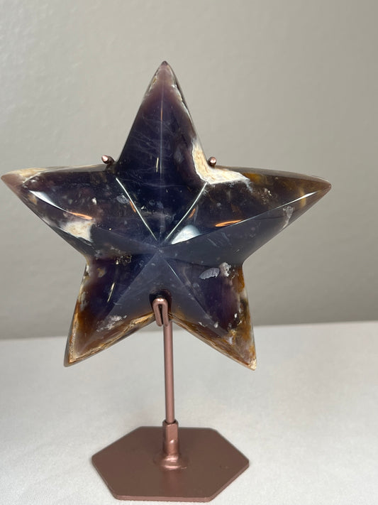 Purple Chalcedony Star