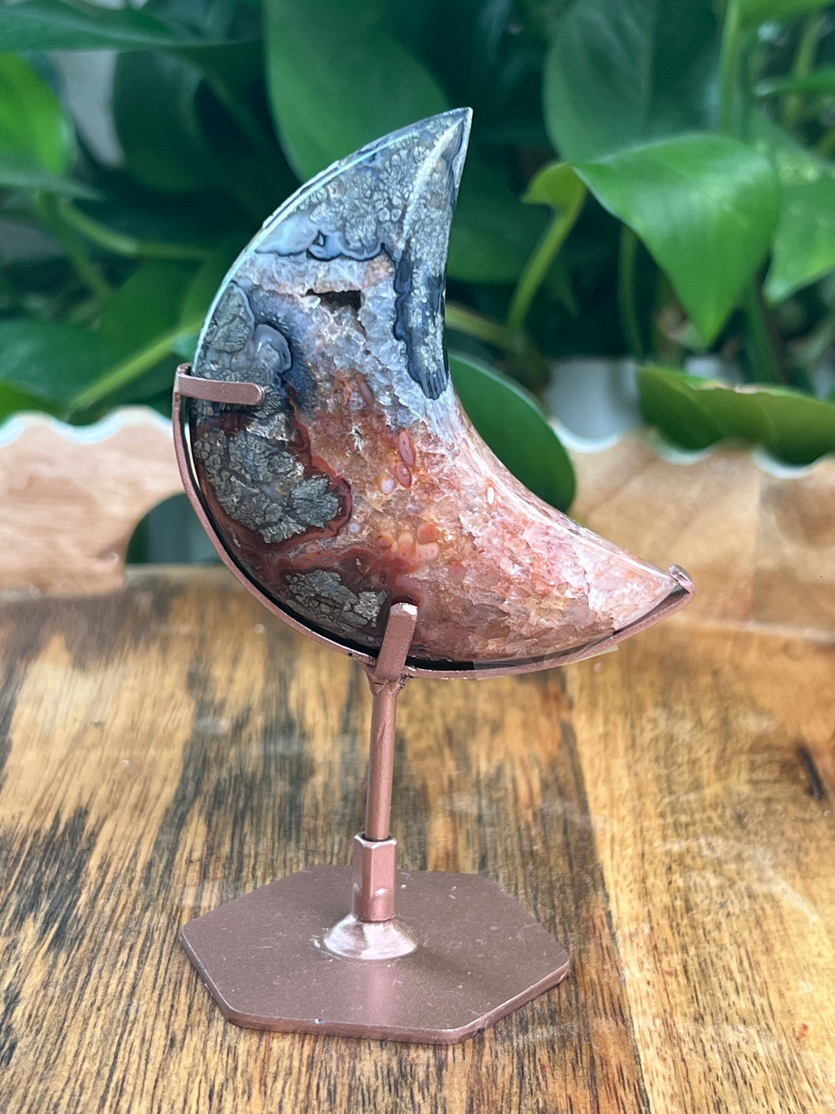 Marcasite Mini Puffy Moon: SH