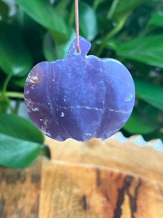 Purple Chalcedony Ornament Pumpkin: PA