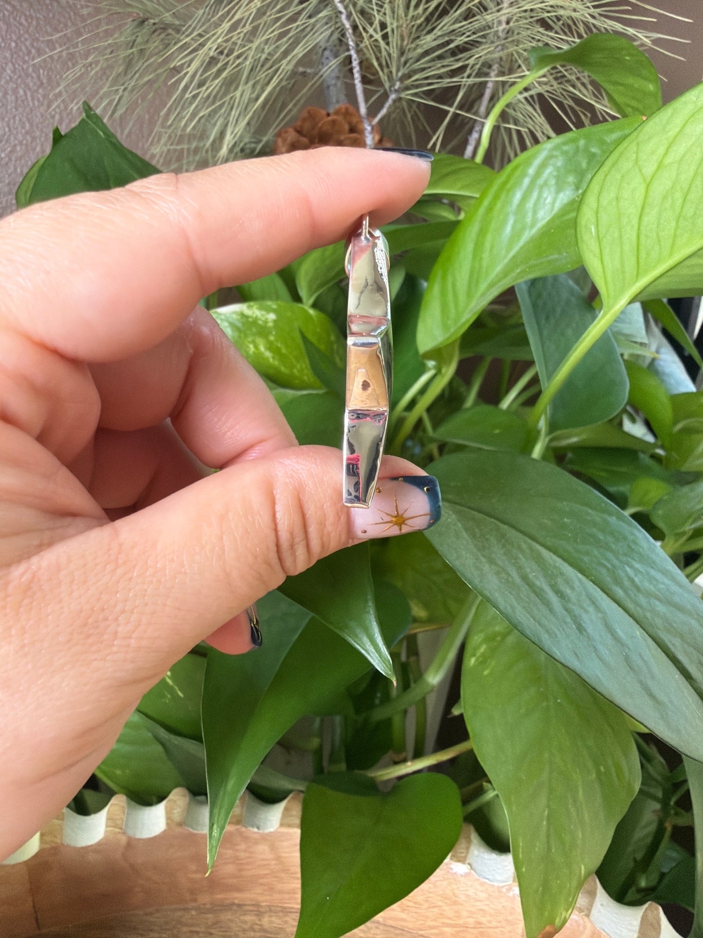 Scenic Moss Agate Star Pendant