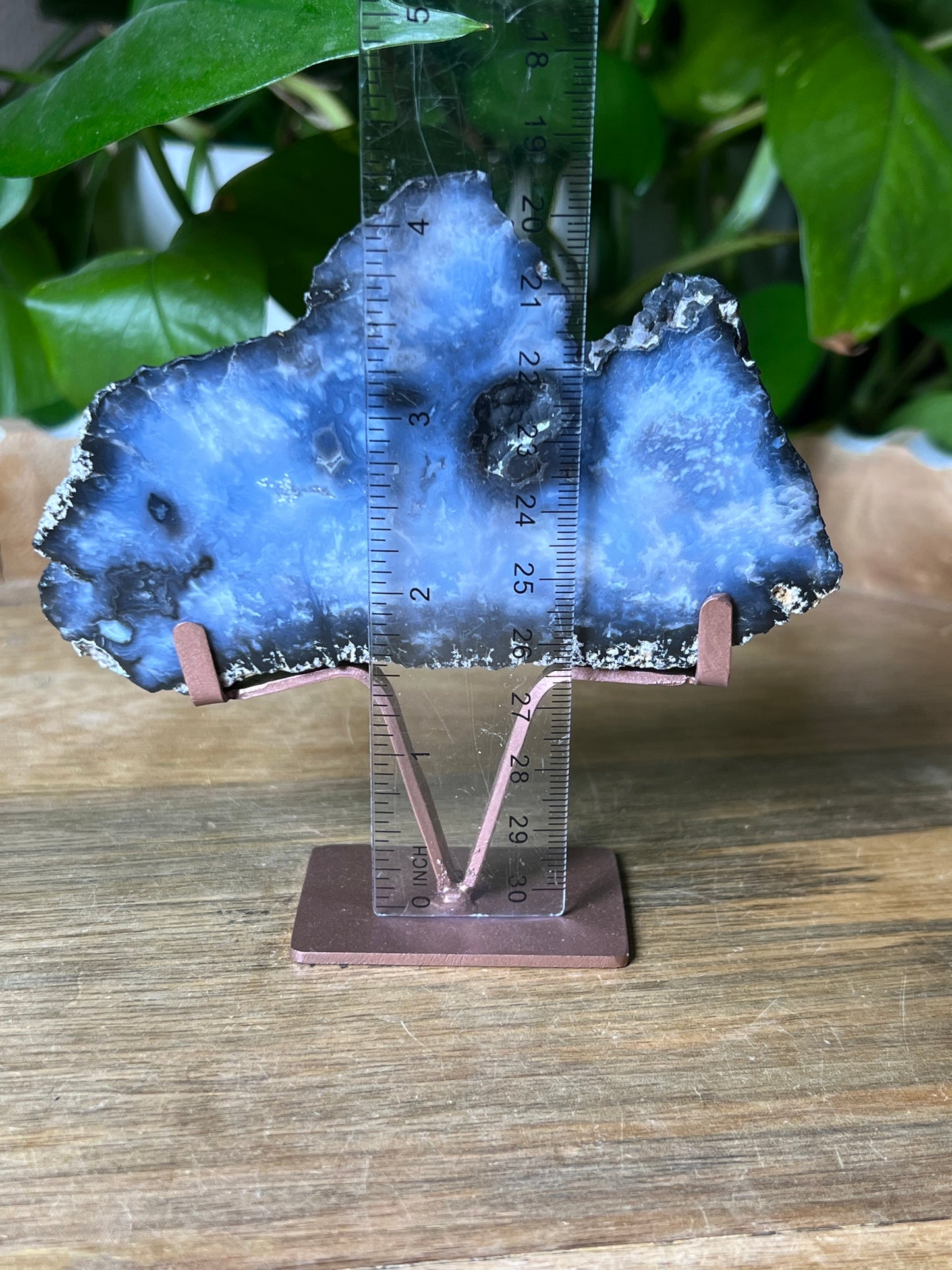 Blue Plume Agate Slab