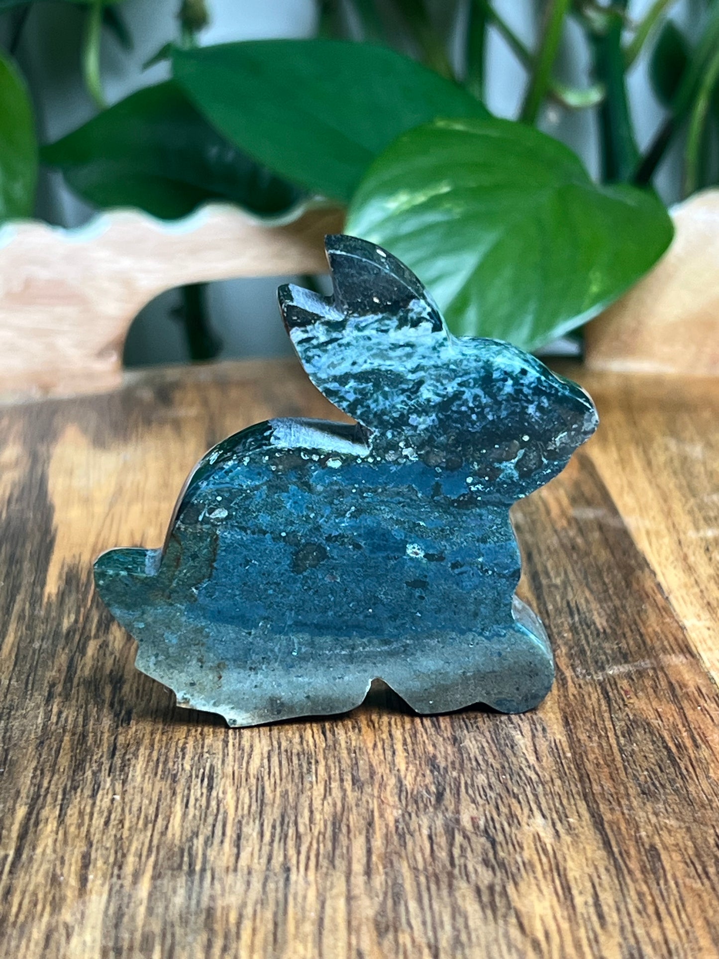 Blue Green Jasper Bunny: KB