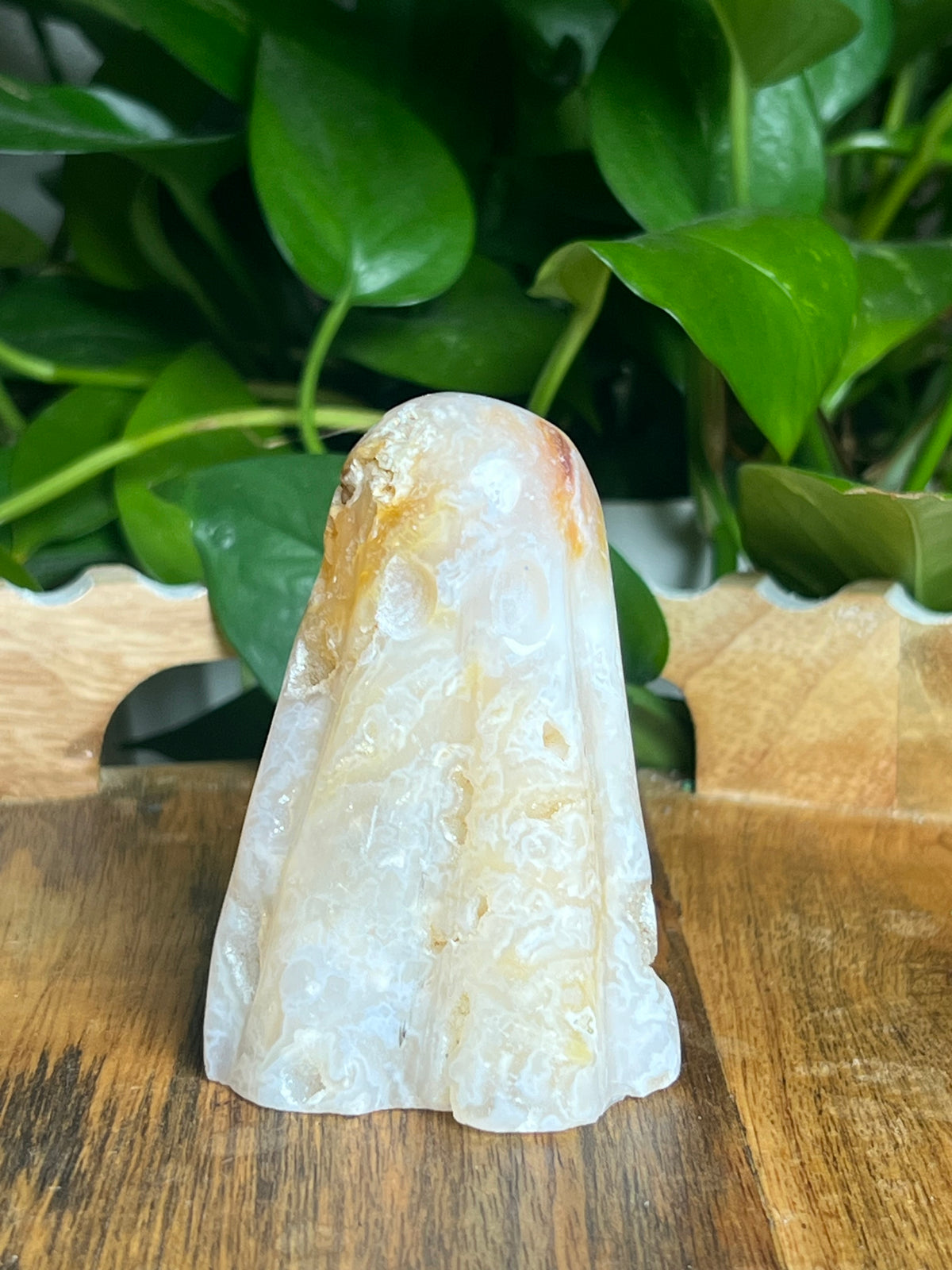 White Plume Agate Ghost: W