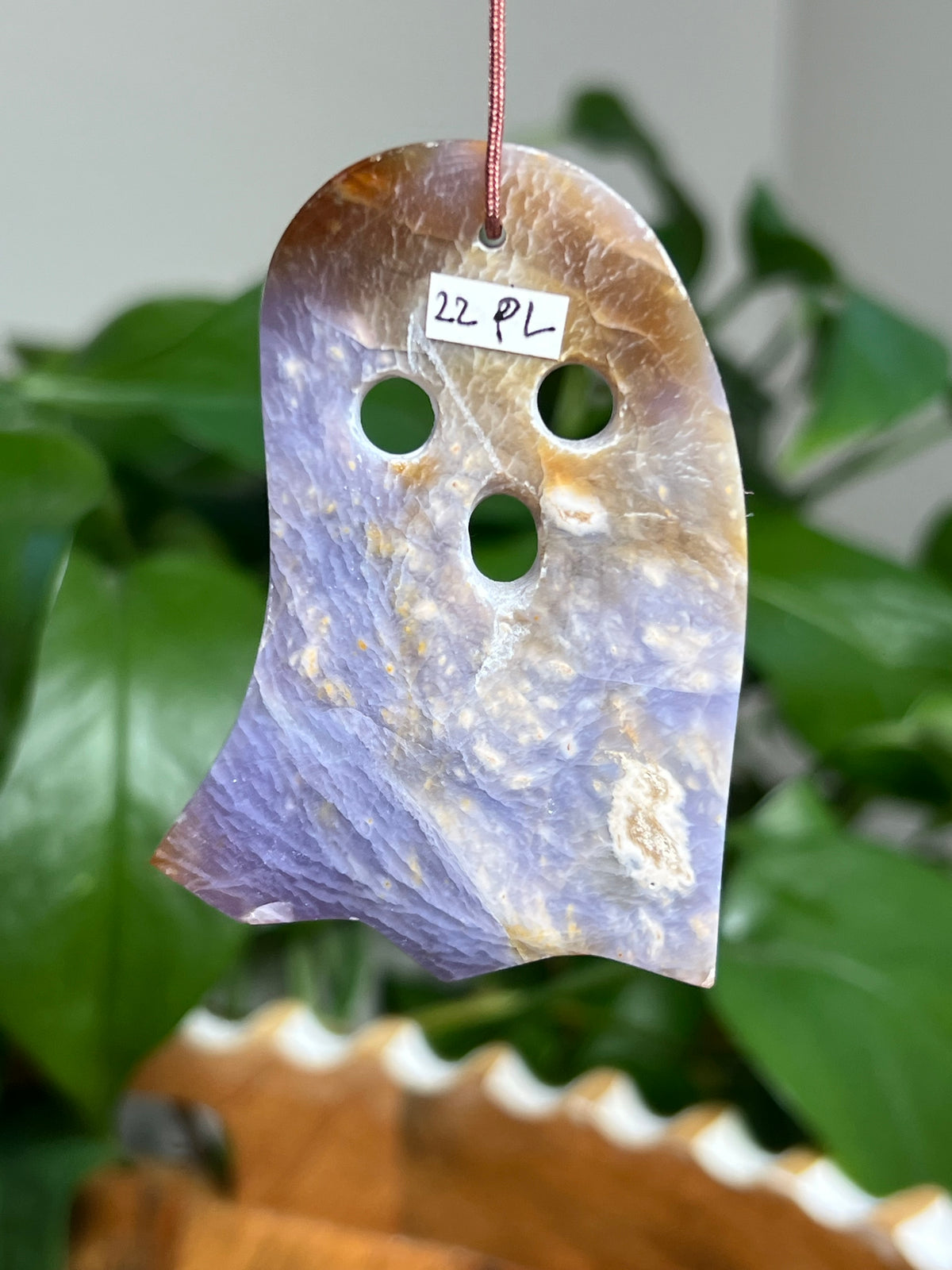 Purple Chalcedony Ghost Ornaments