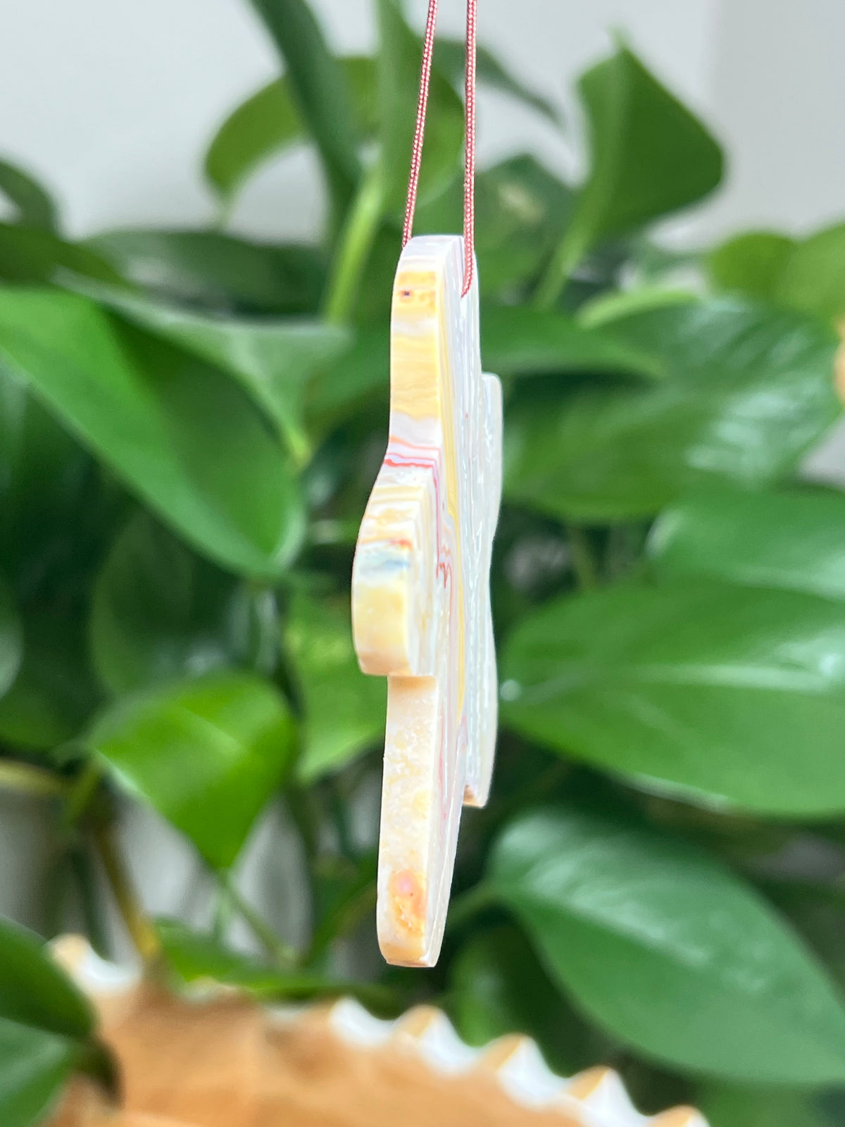 Crazy Lace Agate Ornament Gingerbread: G
