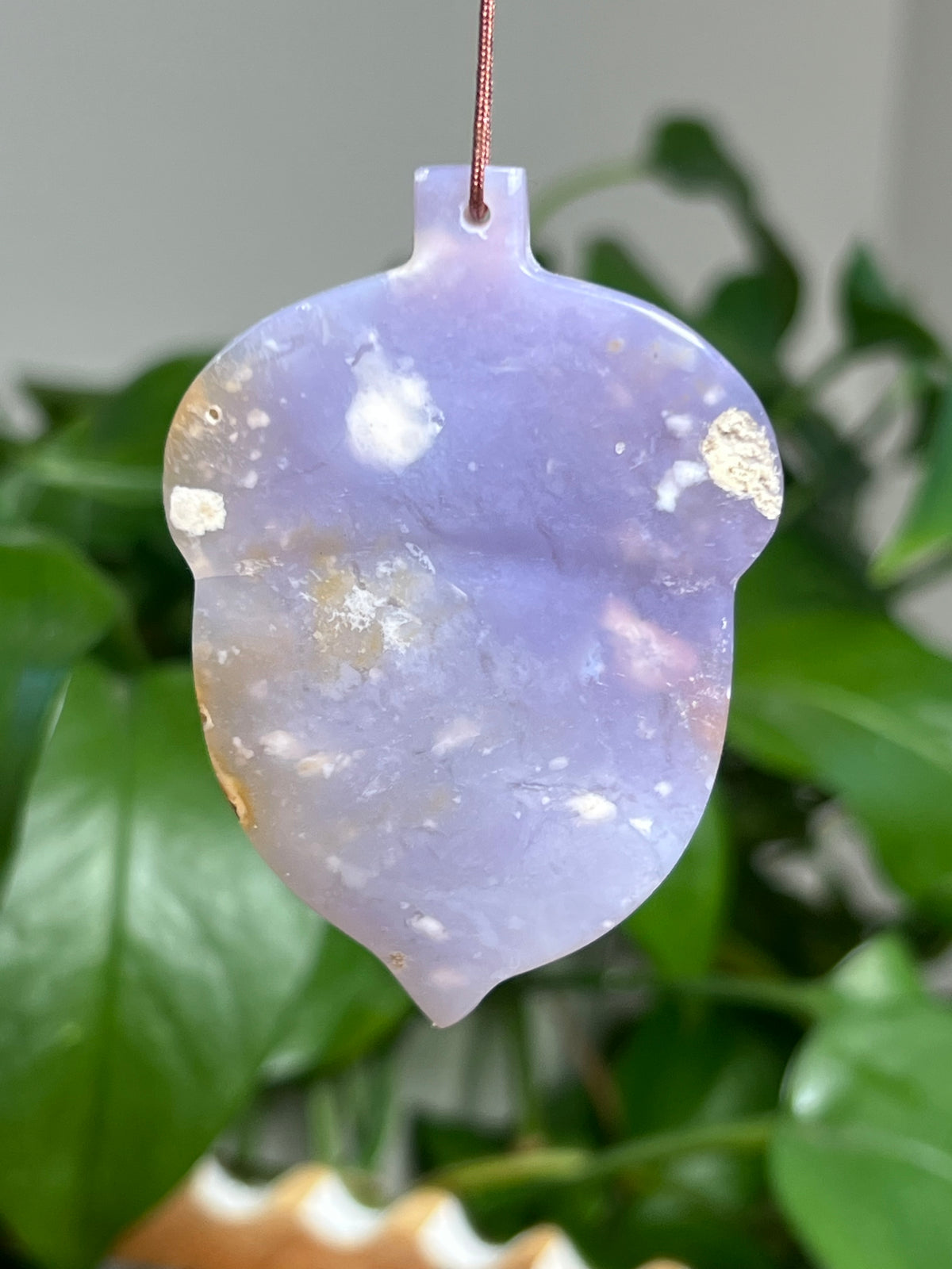 Purple Chalcedony Acorn Ornaments