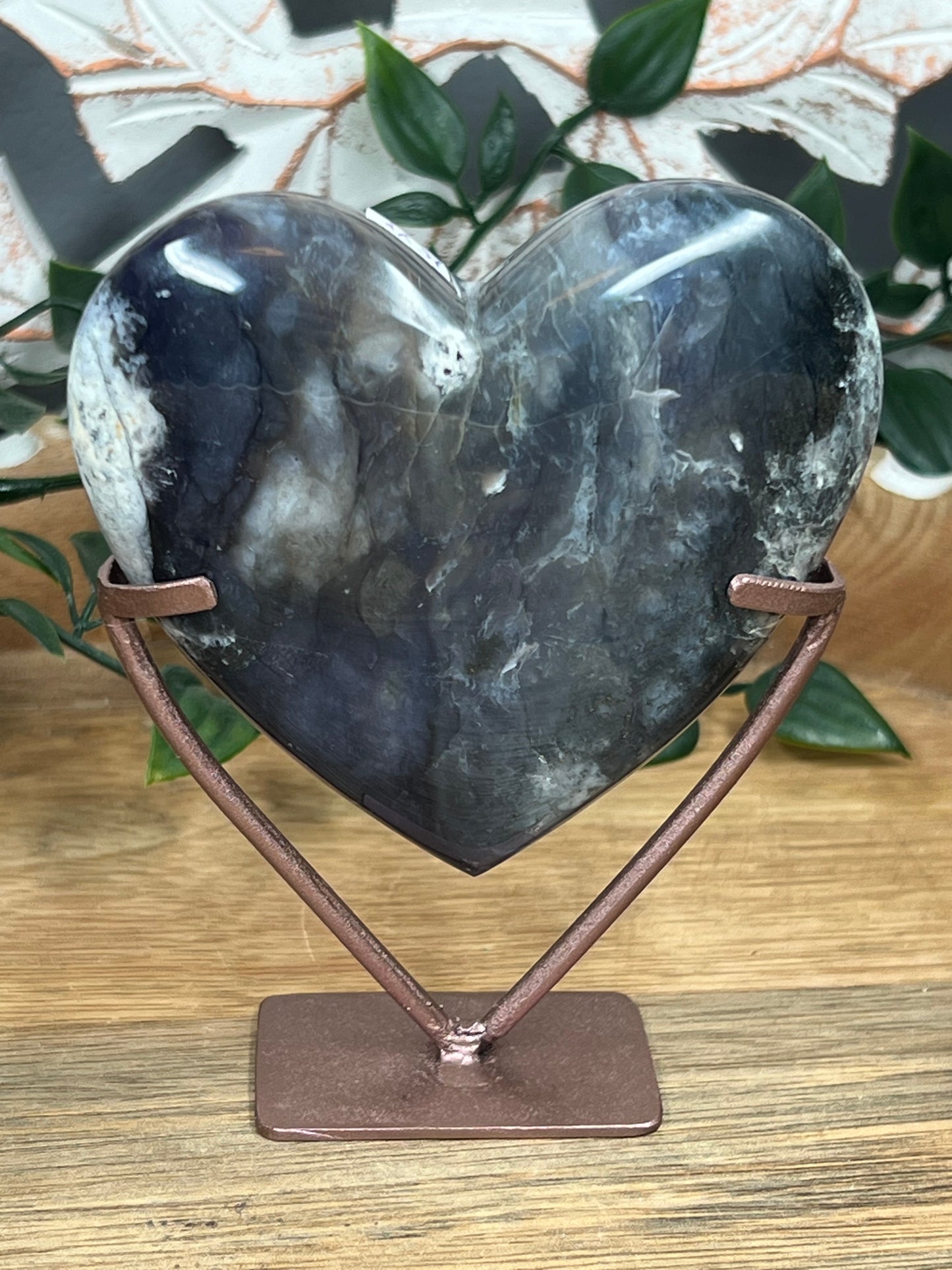 Purple Chalcedony Heart