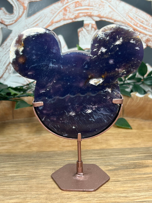 Purple Chalcedony Cat Head