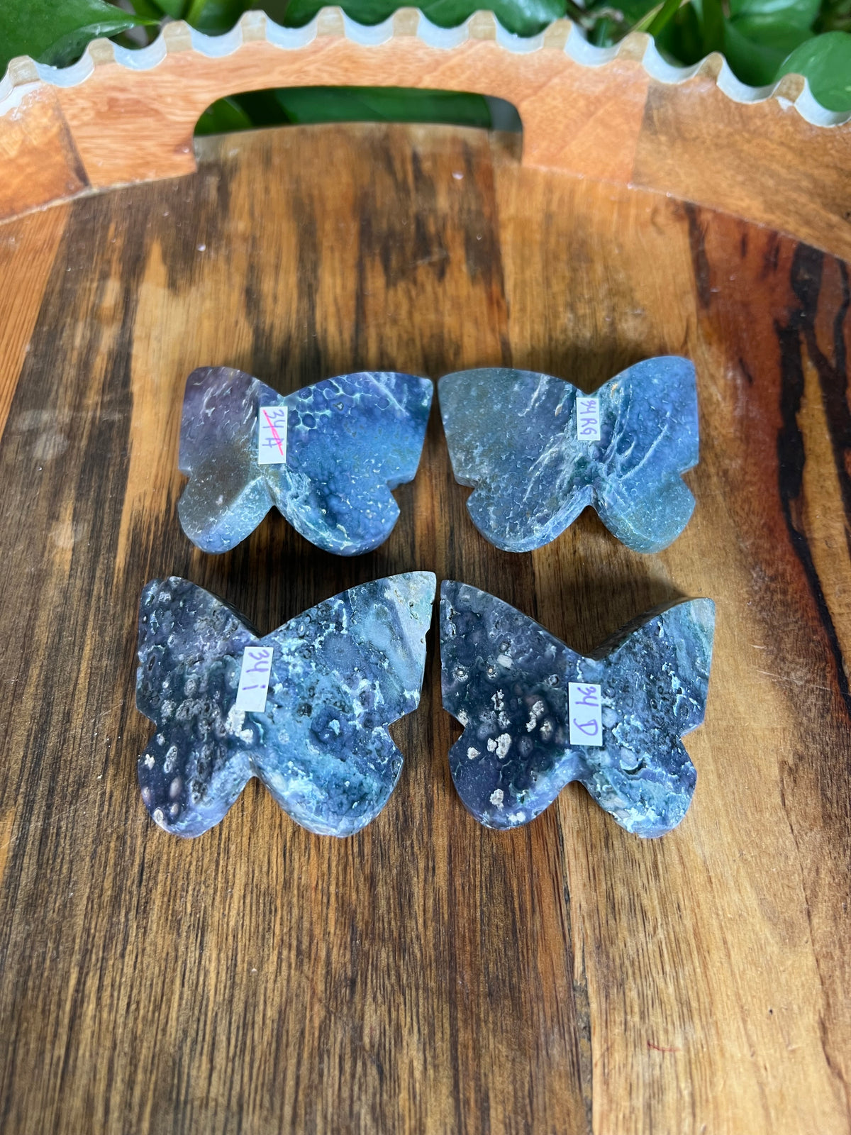Grape Agate 3D Butterflies