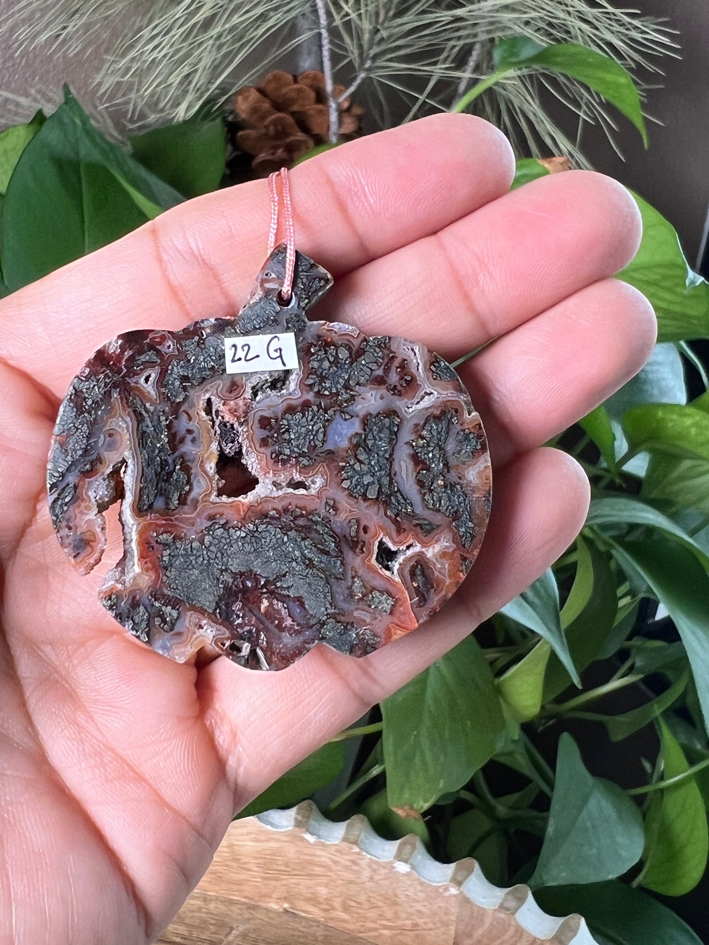 Marcasite Pumpkin Ornament