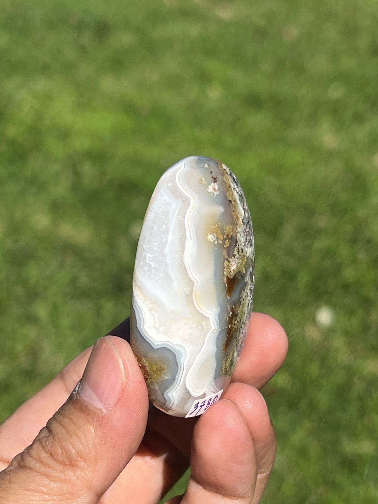 Scenic Moss Agate Palmstone BQ