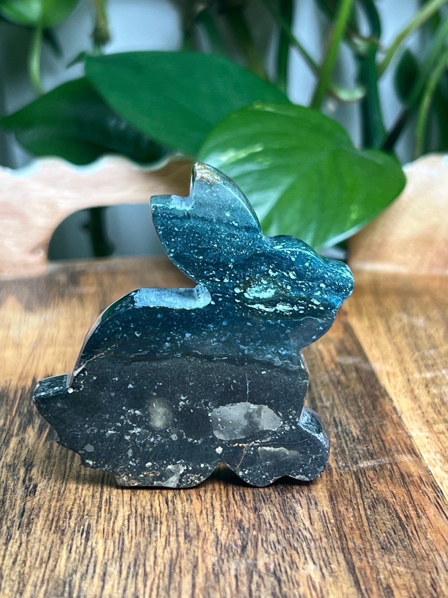 Blue Green Jasper Bunny: KX