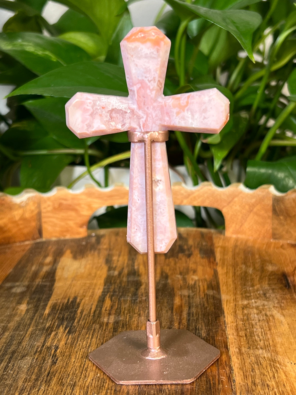 Pink Carnelian Cross: PL