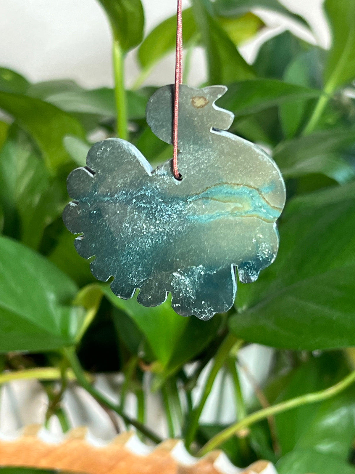 Blue Plume Jasper Turkey Ornaments