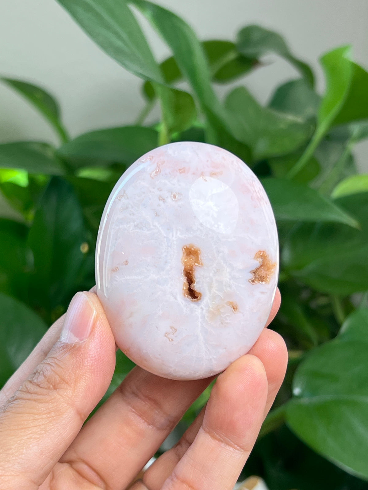 Pink Carnelian Palmstone: S