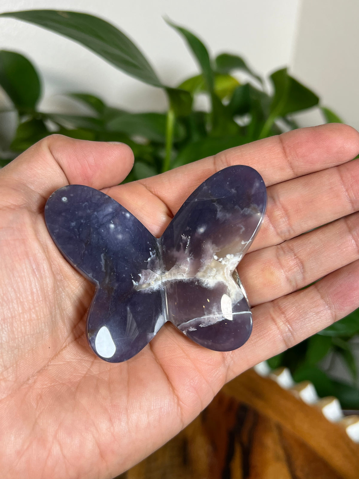 Purple Chalcedony 3D Butterflies