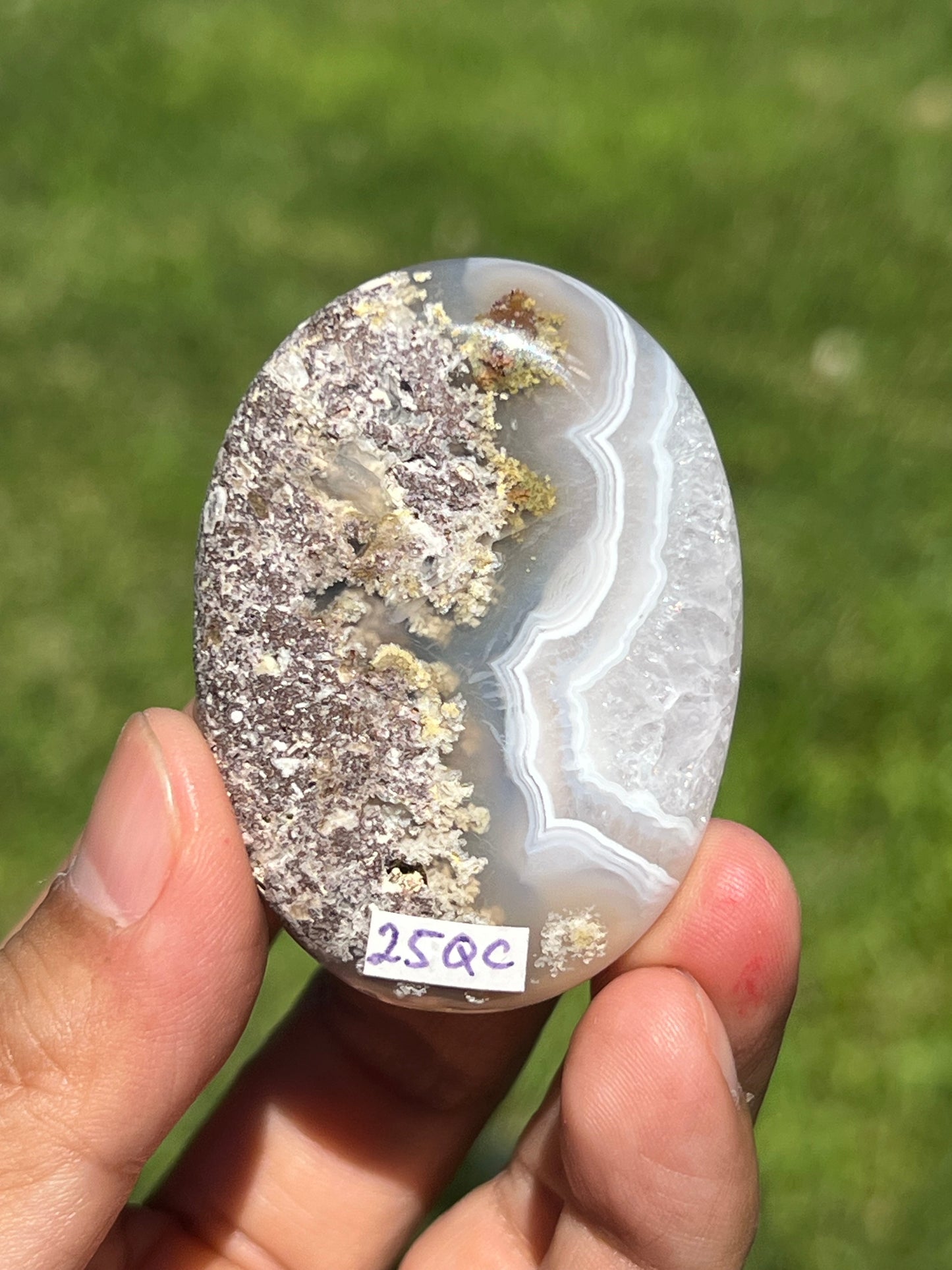 Scenic Moss Agate Palmstone QC
