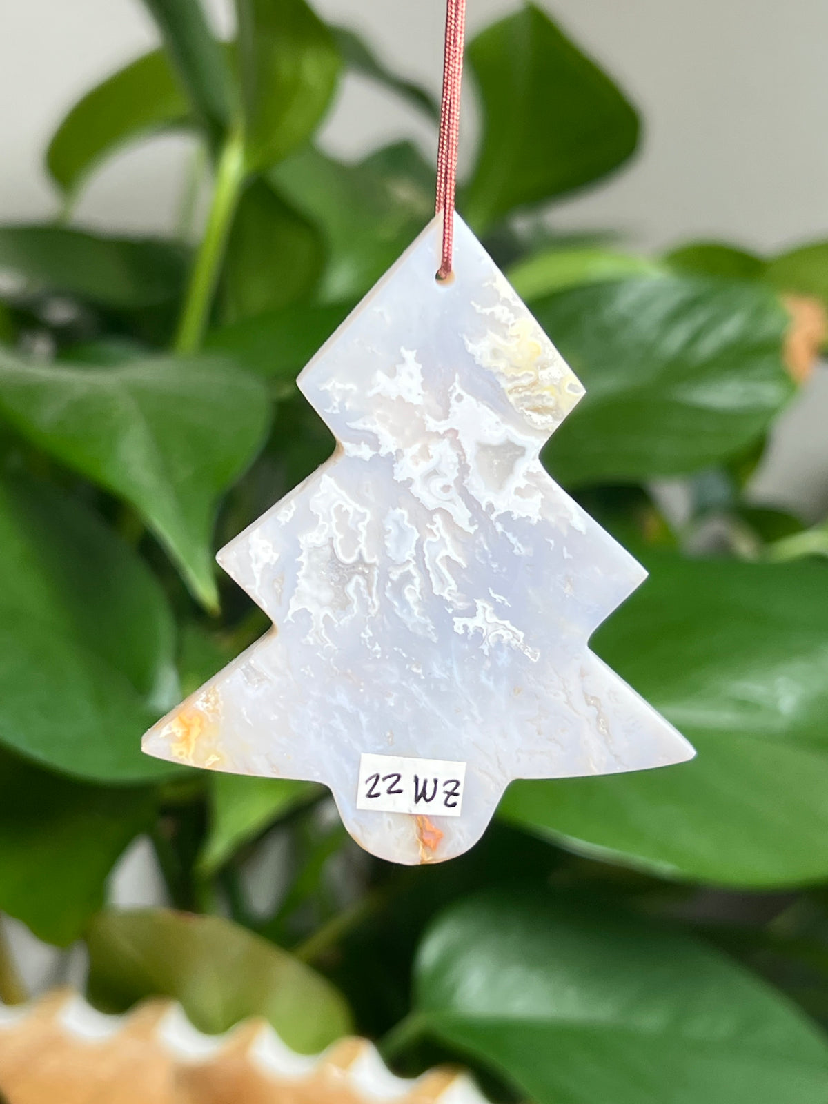 Winter Plume Agate Ornament Tree: WZ