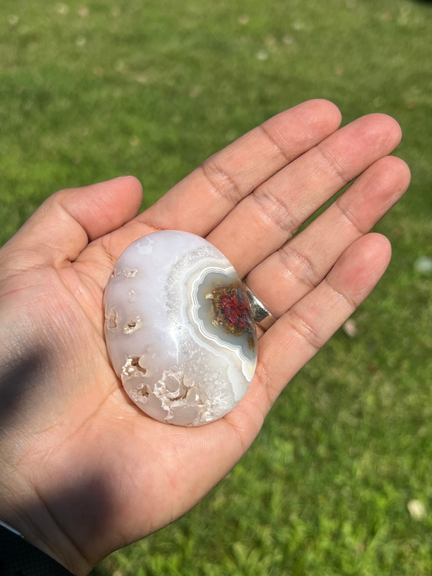 Scenic Moss Agate Palmstone B