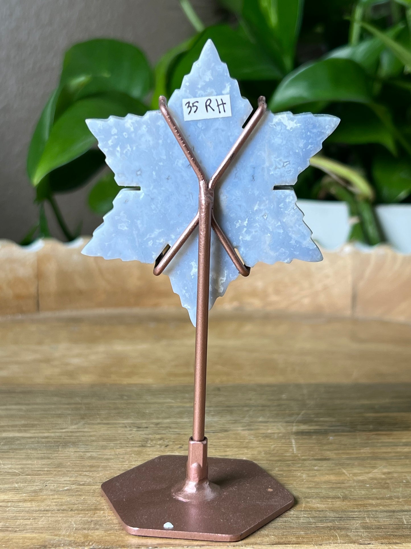 Blue Plume Agate Snowflake