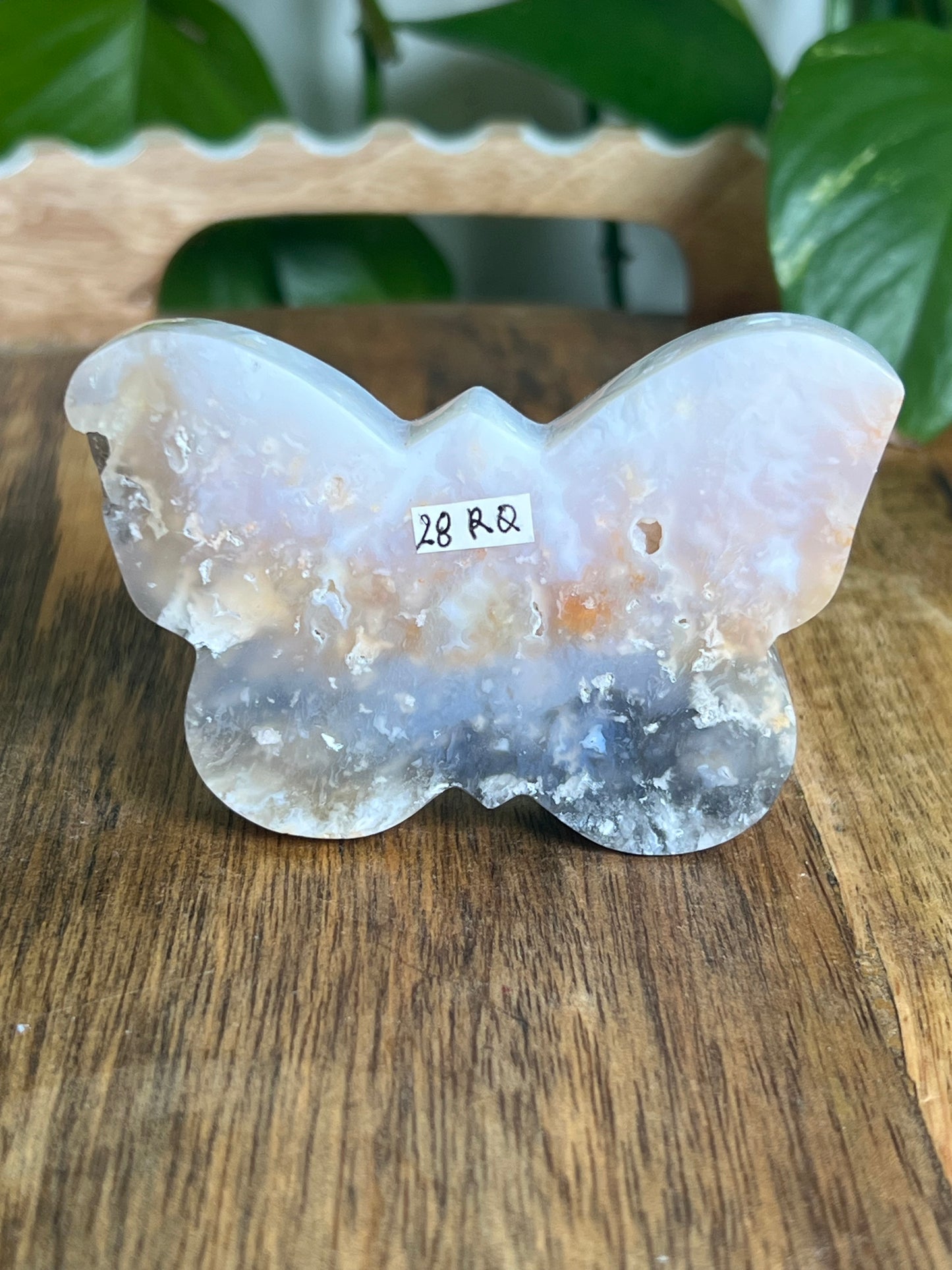 Rainbow Plume Agate Butterfly RQ