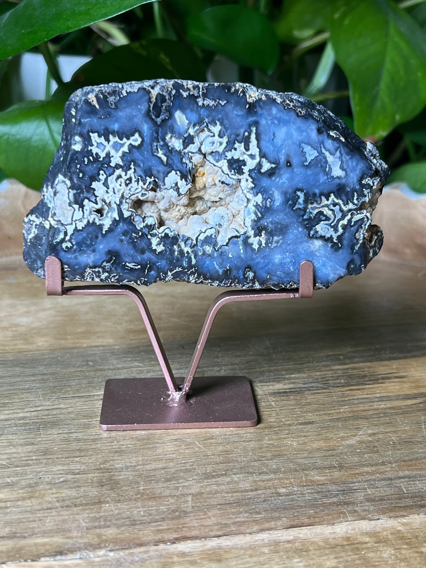 Blue Plume Agate Slab