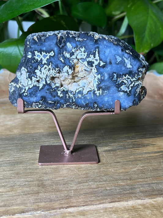 Blue Plume Agate Slab