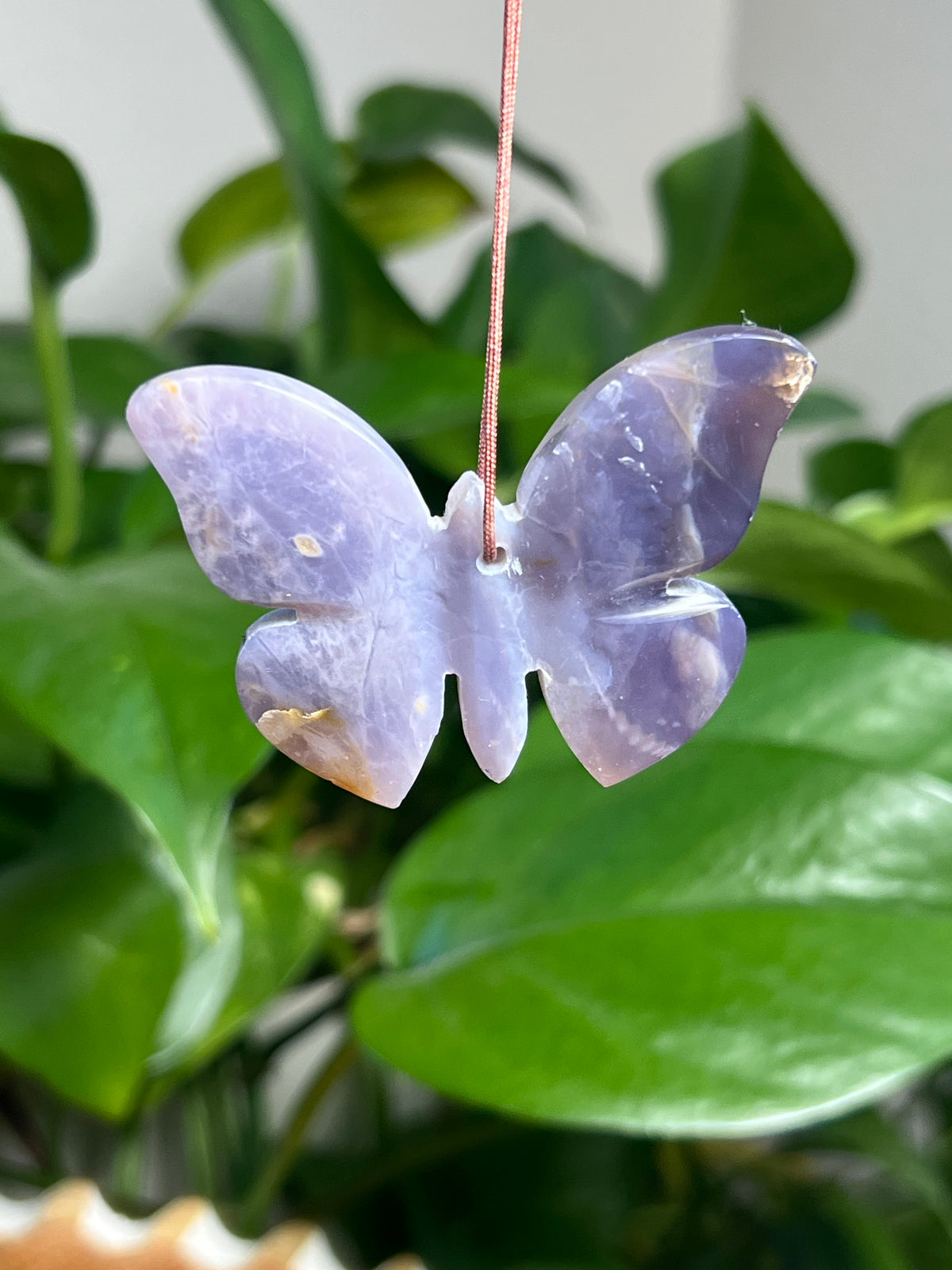 Purple Chalcedony Butterfly Ornaments