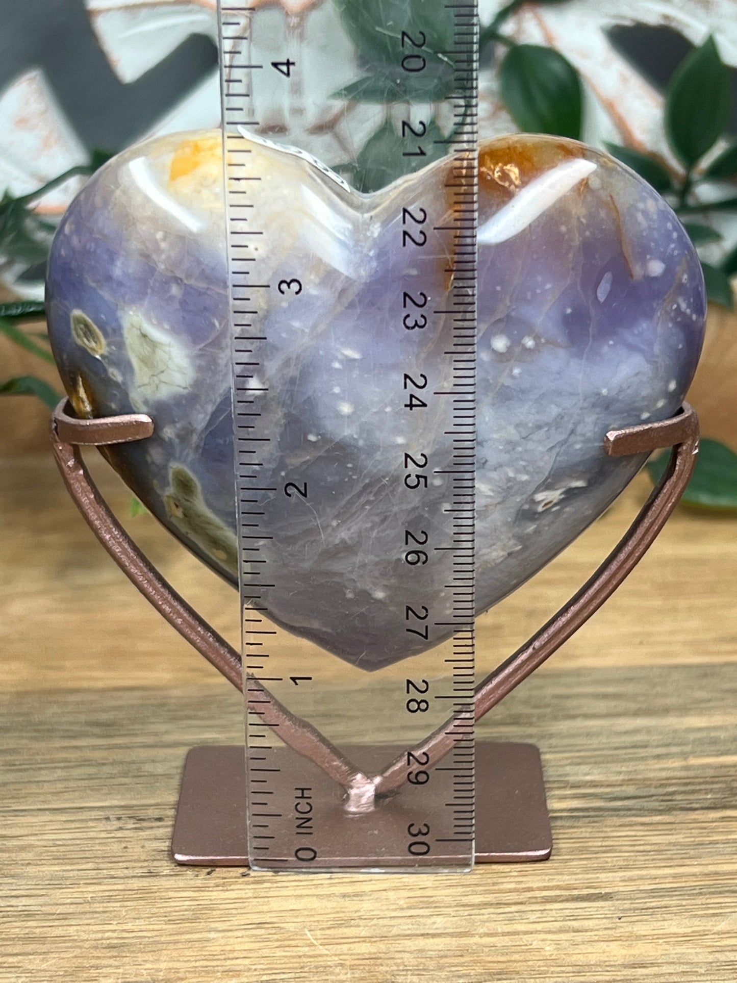 Purple Chalcedony Heart