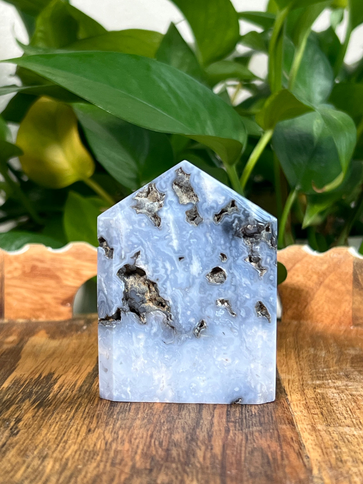 Blue Plume Agate Flat Towers