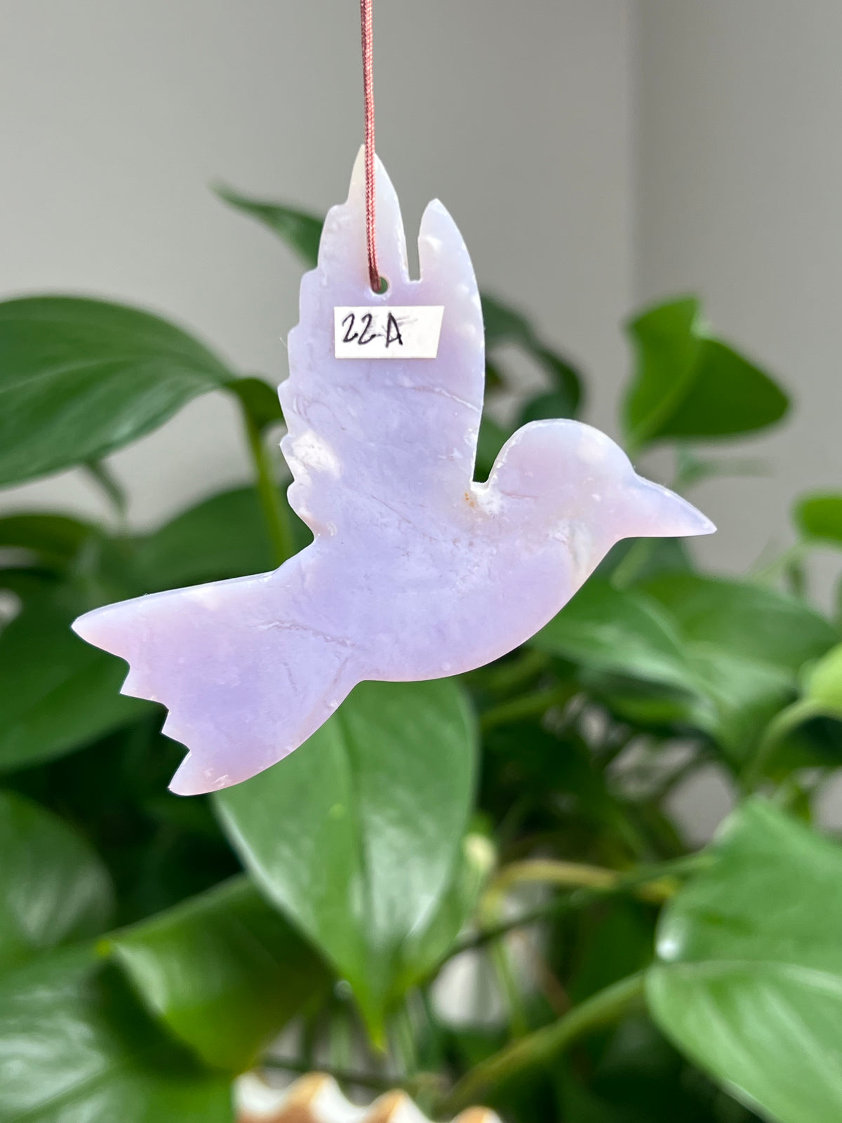 Purple Chalcedony Ornament Hummingbird: A