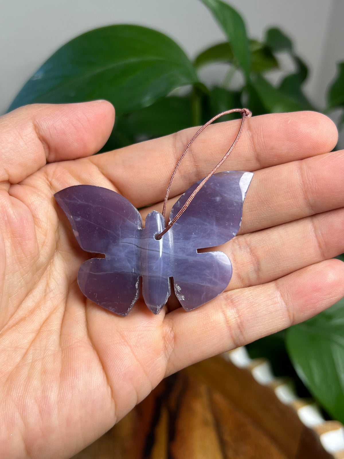 Purple Chalcedony Ornament Butterfly: X